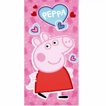 Peppa malac Love fürdőlepedő, strand törölköző 70x140cm (Fast Dry)