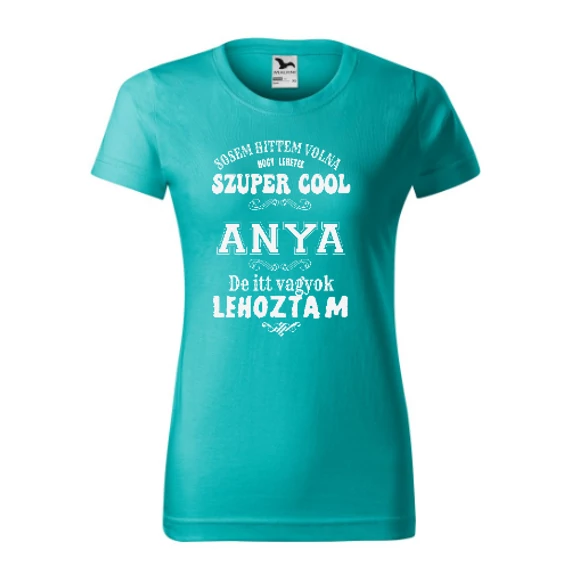 Sosem Hittem Volna Smaragdzöld Szűkített Női Póló