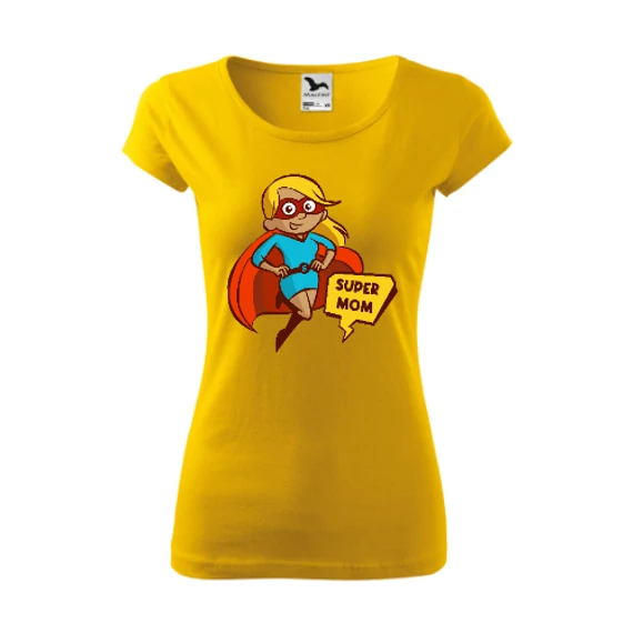 Super Mom Citrom Szűkített Női Póló
