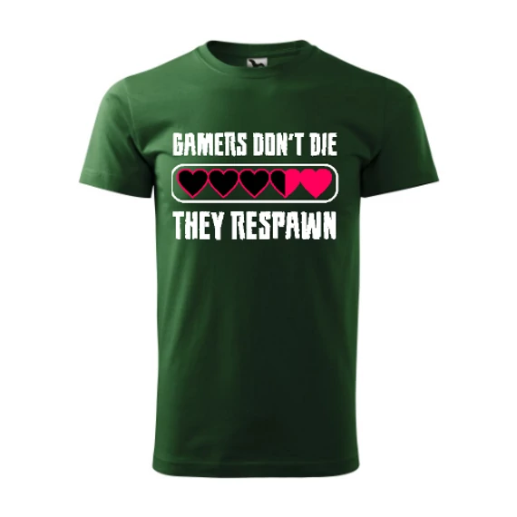 Gamers Don't Die Üvegzöld Férfi Póló