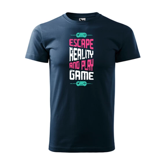 Escape Reality Tengerészkék Férfi Póló