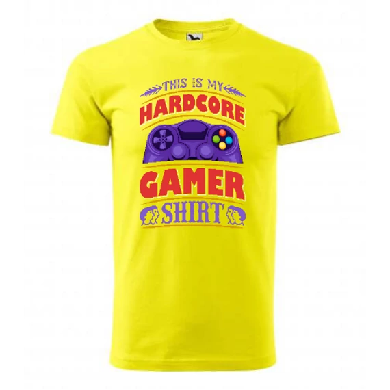 HardCore Gamer Shirt Citrom Férfi Póló