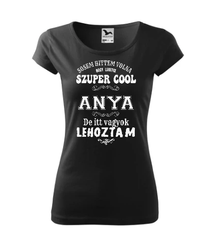 Sosem Hittem Volna Fekete Szűkített Női Póló