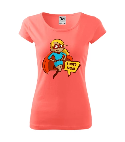 Super Mom Coral Szűkített Női Póló