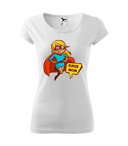 Super Mom Fehér Szűkített Női Póló