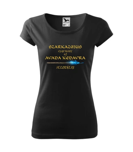 Avada Kedavra Fekete Szűkített Női Póló