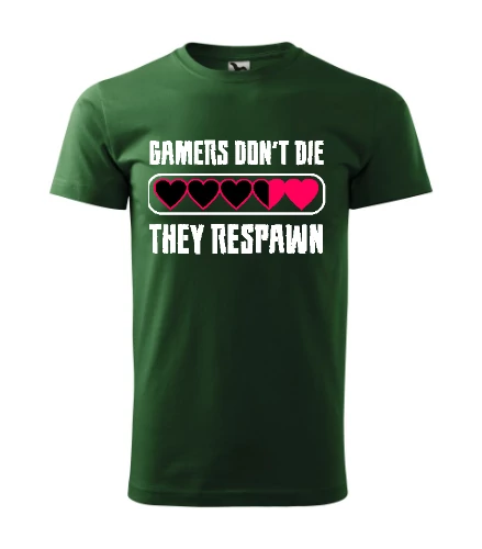 Gamers Don't Die Üvegzöld Férfi Póló