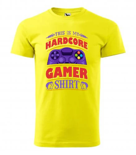 HardCore Gamer Shirt Citrom Férfi Póló