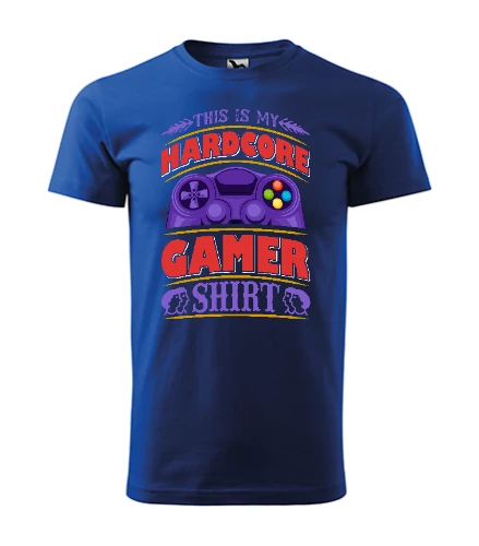 HardCore Gamer Shirt Királykék Férfi Póló